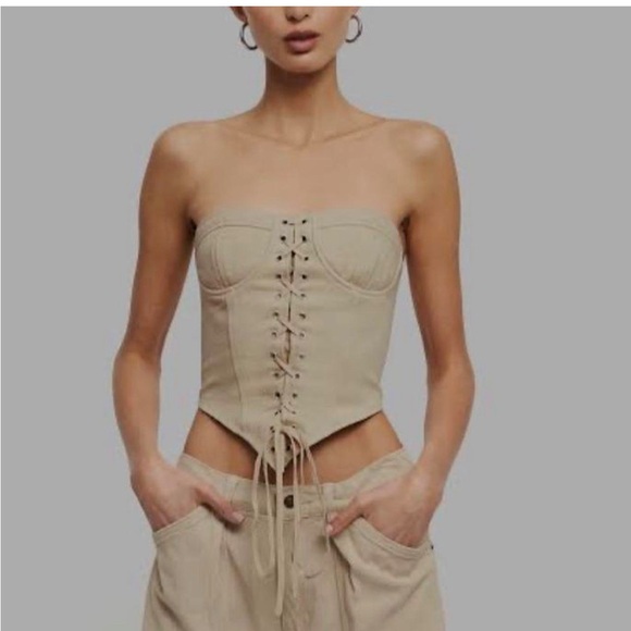 Superdown tan corset size small-brand new - Picture 1 of 11